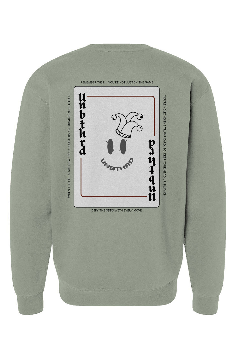 UNBTHRD Playing Card Sweatshirt
