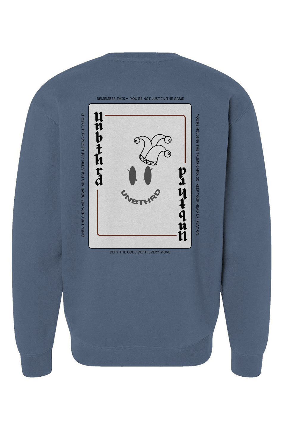 UNBTHRD Playing Card Sweatshirt