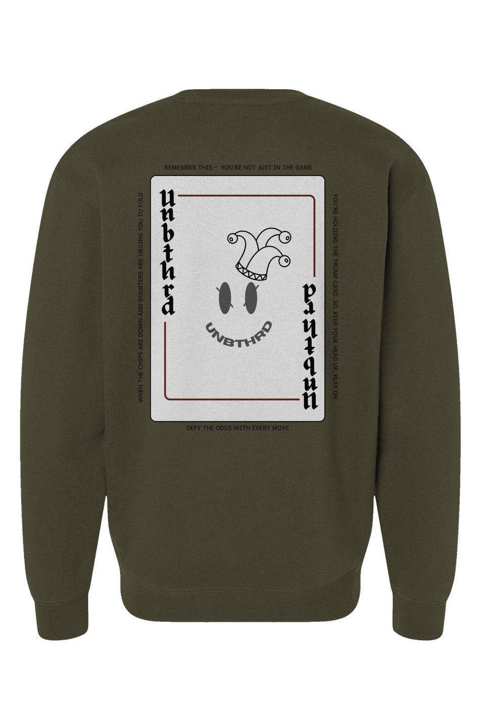 UNBTHRD Playing Card Sweatshirt