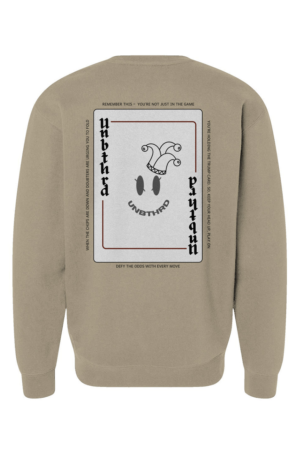 UNBTHRD Playing Card Sweatshirt