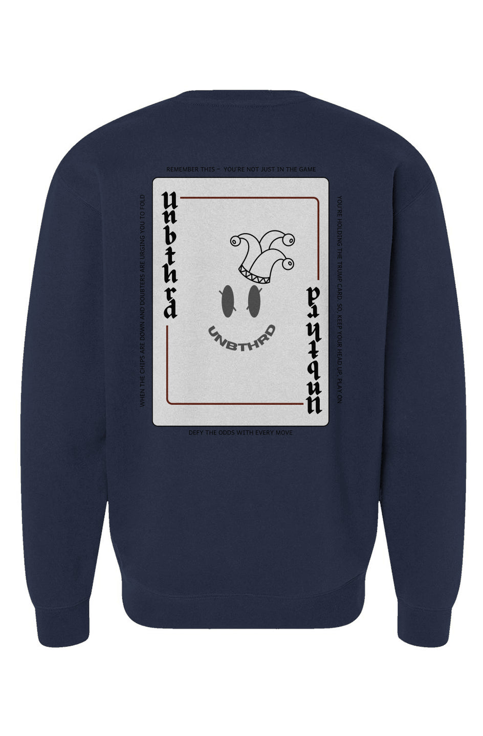 UNBTHRD Playing Card Sweatshirt