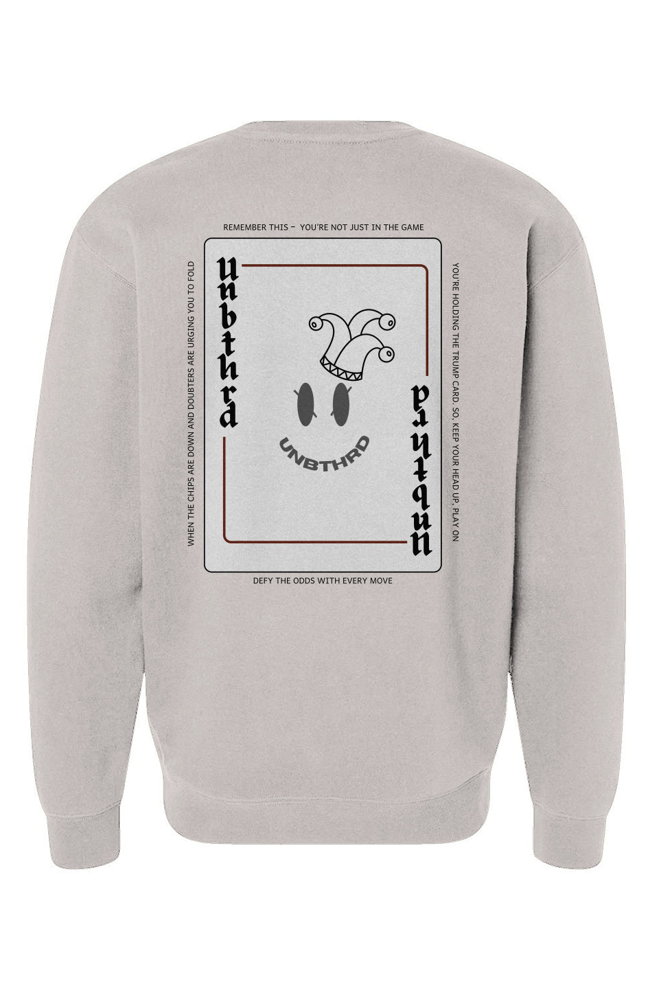 UNBTHRD Playing Card Sweatshirt