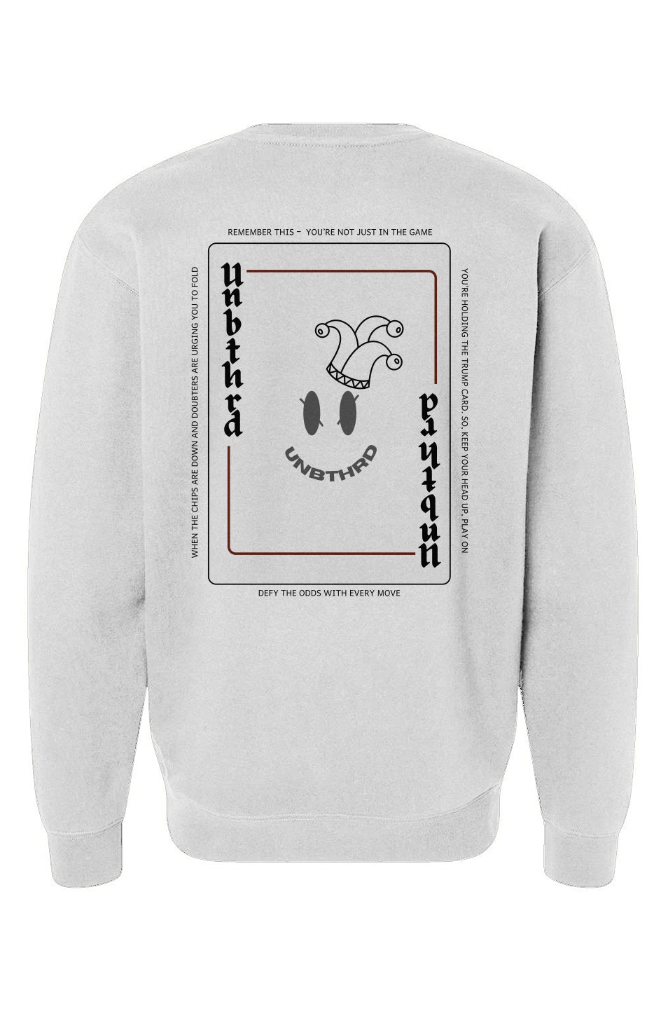 UNBTHRD Playing Card Sweatshirt