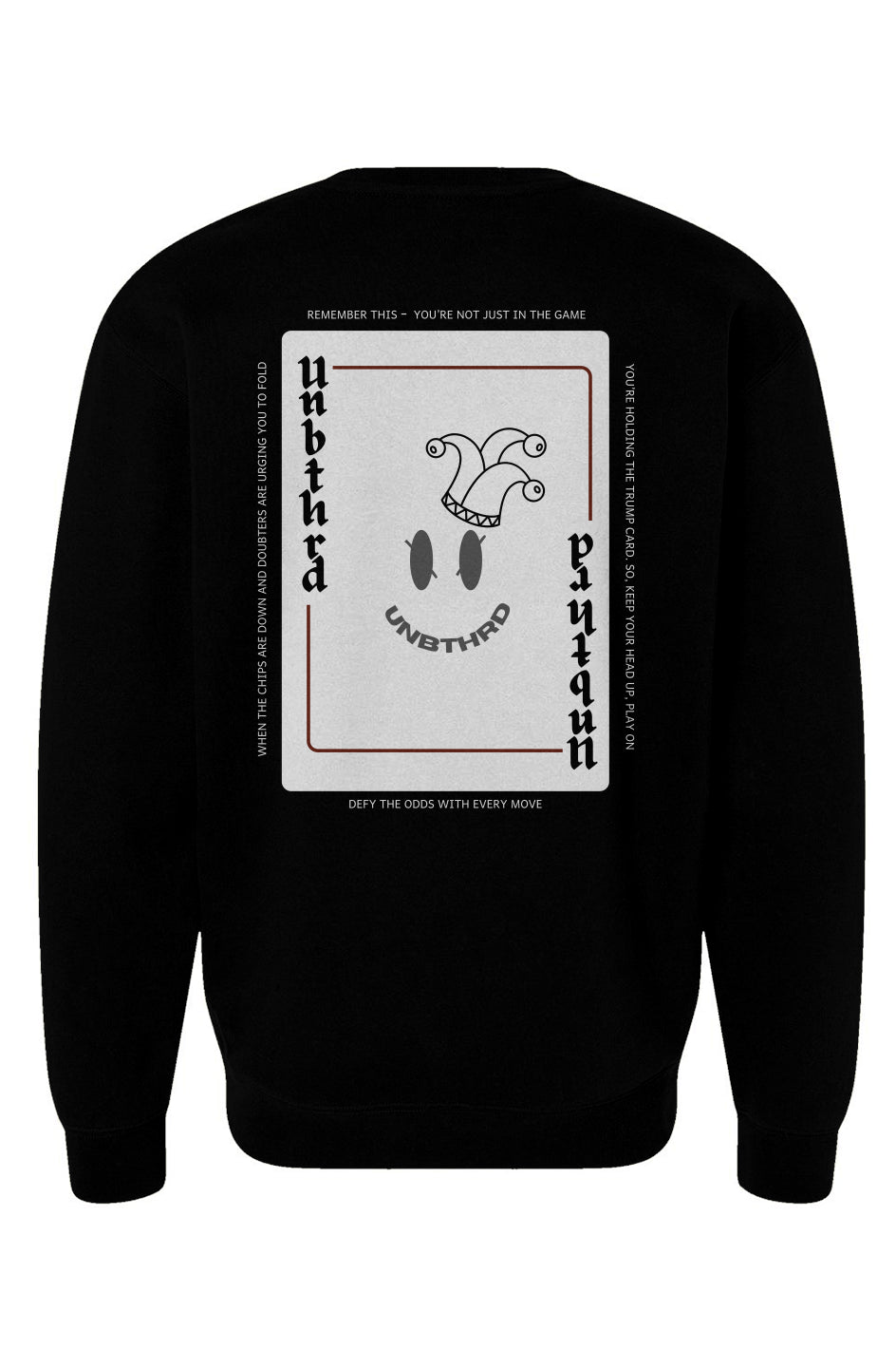UNBTHRD Playing Card Sweatshirt