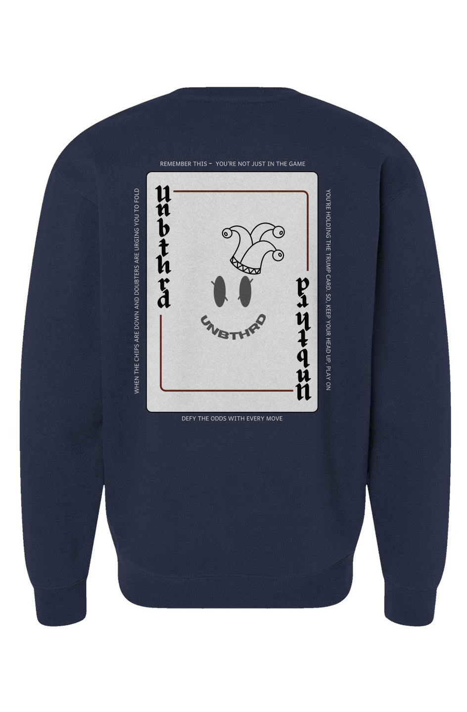 UNBTHRD Playing Card Sweatshirt